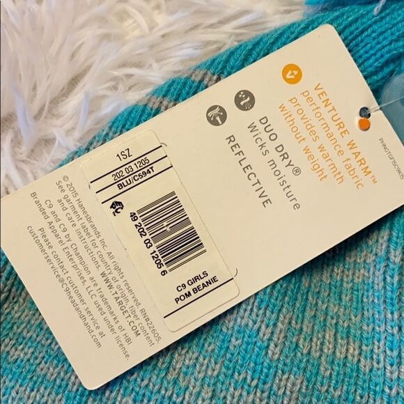 Champion POM Beanie Baby Blue NWT - Picture 3 of 7